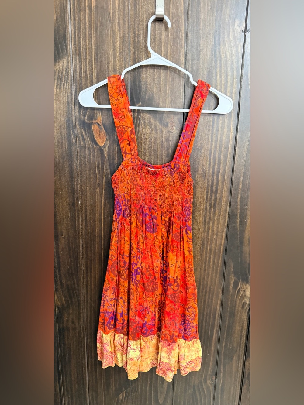 Vibrant Orange & Purple Boho Sun Dress